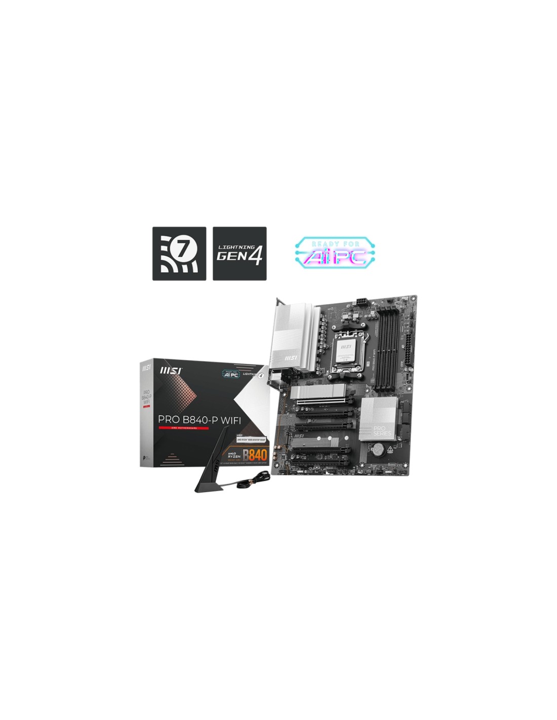 MSI PRO B840-P WIFI placa base AMD B840 Zócalo AM5 ATX