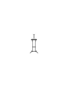 AISENS Soporte De Suelo Eco Con Rueda, Bandeja Para DVD Y Soporte De 2