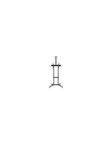 AISENS Soporte De Suelo Eco Con Rueda, Bandeja Para DVD Y Soporte De
