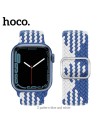 Hoco iWatch WA05 Correa Jane Eyre Nylon Z Pattern Azul y Blanco