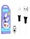 Cable USB a Lightning 1 metro 3Amp Hoco X82 Silicona Blanco