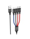 Cable USB a USB-C, Lightning, Micro 4-1 Hoco X76