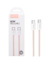 Cable USB-C a USB-C 1 Metro 60W Hoco X104 Pink (para iPhone 15)