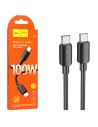 Cable USB-C a USB-C 100w Carga RÃ¡pida Hoco X96 1 Metro Negro