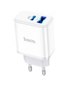 Cargador USB y USB-C 20W Hoco C105AQ Blanco