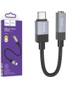 Hoco UPA32C Adaptador USB-C a Jack 3.5mm Negro