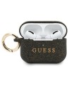 Guess GUACAPSILGLBK Airpods Pro Cover Negro Silicona