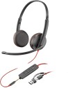 POLY Auriculares estÃ©reo Blackwire 3225 USB-C + Conector de 3,5 mm + Adaptador USB-C/A