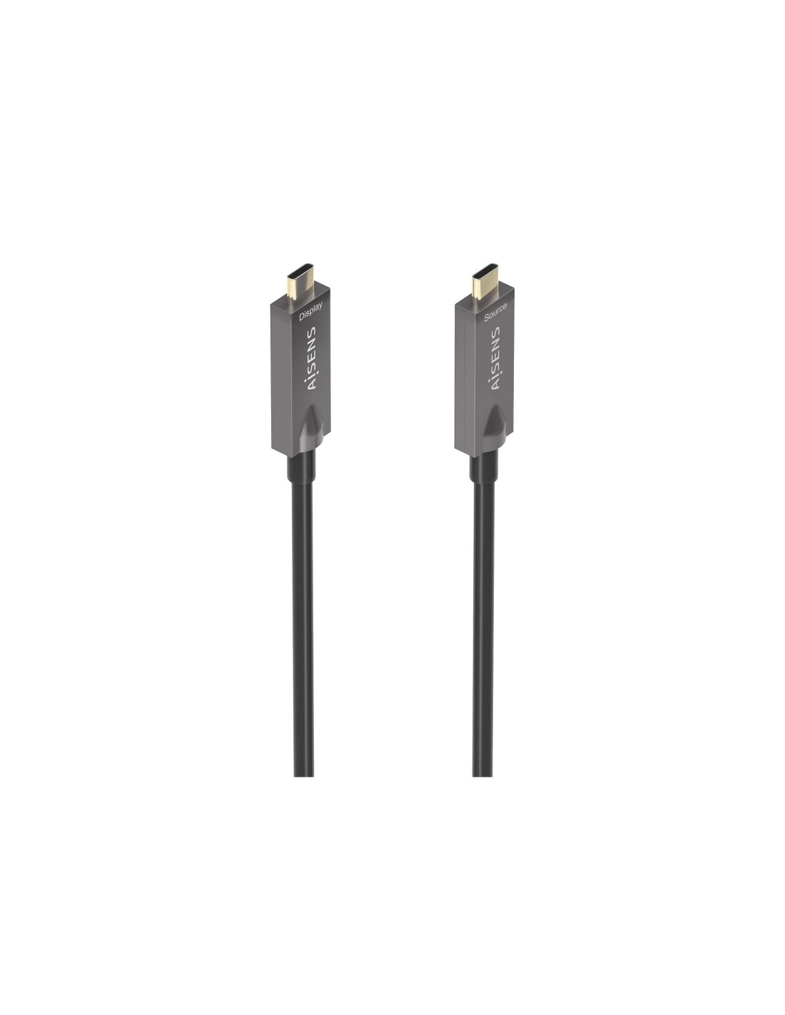 AISENS - Cable USB 3.1 Gen2 10Gbps AOC 4K@60Hz 3A 60W E-Marker, tipo USB-C/M-USB-C/M, Negro, 7.5m