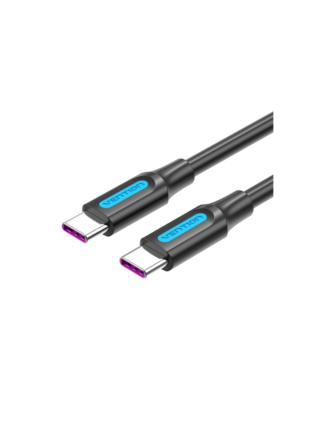 Vention Cable USB 2.0 5A Tipo-C COTBF/ USB Tipo-C Macho - USB Tipo-C Macho/ 1m/ Negro