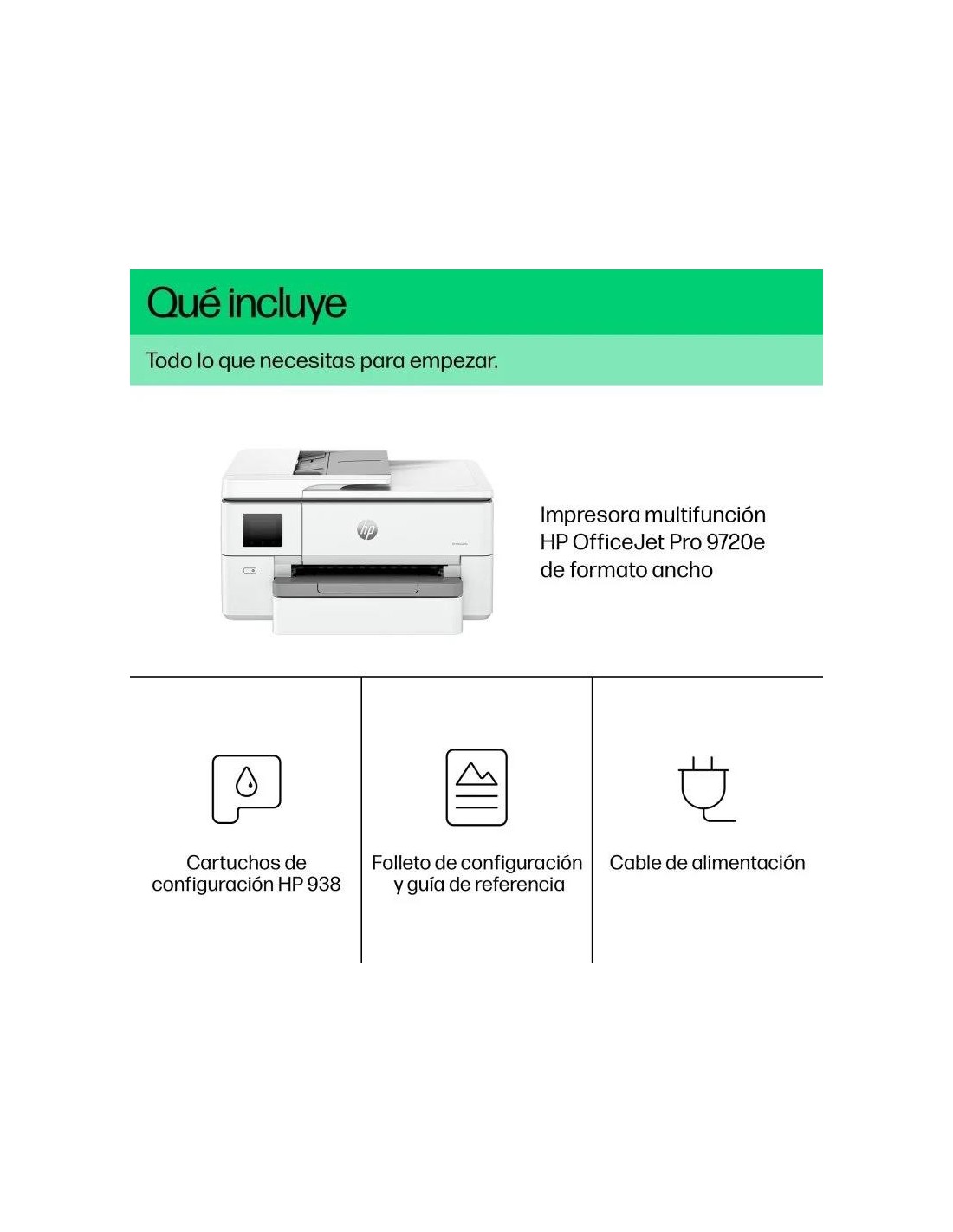 IMPRESORA HP MULTIFUNCION OFFICEJET PRO 9720E COLOR WIFI DUPLEX A3 WHITE