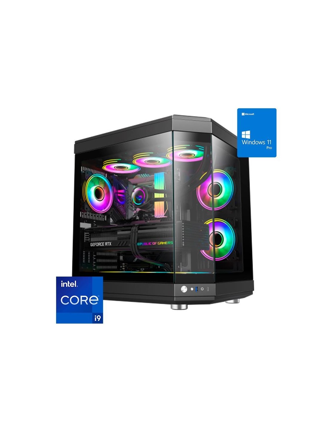 ORDENADOR GAMING HYPE RGB I9 14900K/32 DDR5/2TB NVME/REF.LIQ/850W/W11PRO BLACK