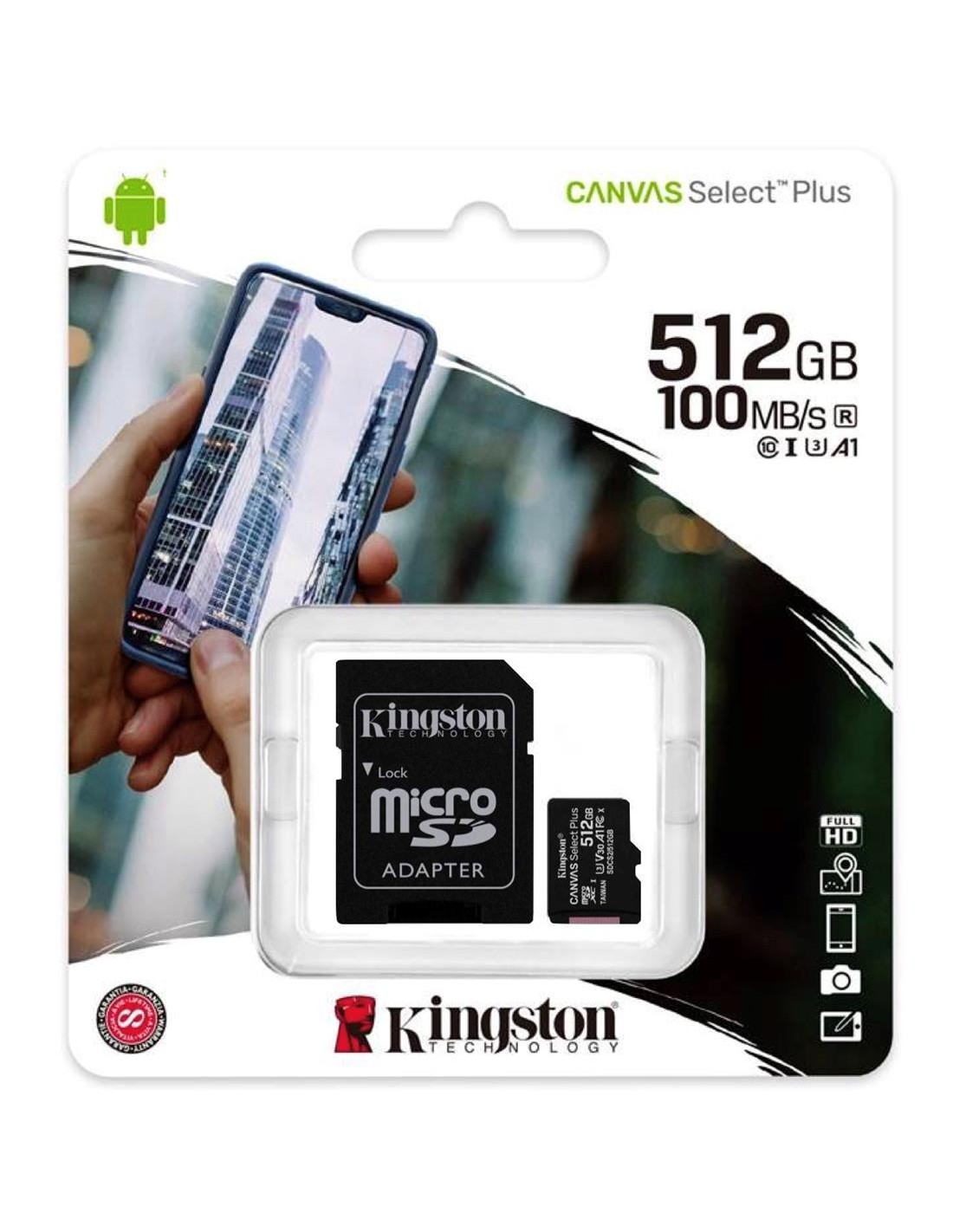 MEM. MICRO SDXC 512GB CLASS 10 KINGSTON 100MB/S UHS-I