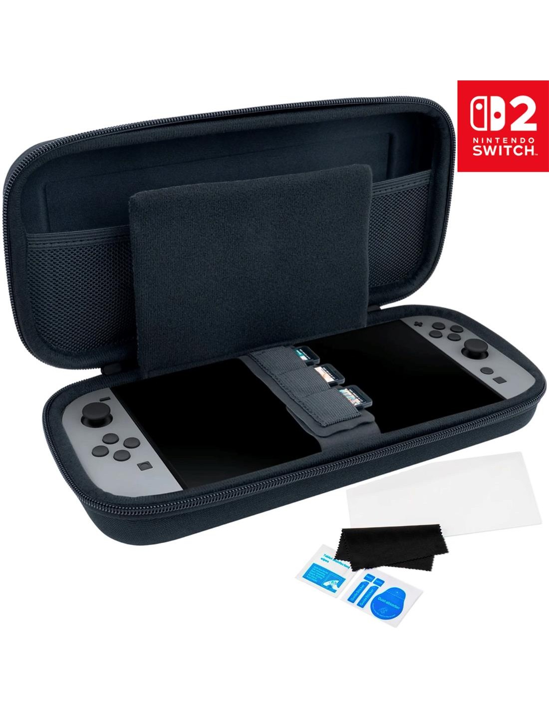 Nacon Pack Funda Rigida + Protector para Nintendo Switch 2 Negra (SWITCHNEWPACK5BLACK)