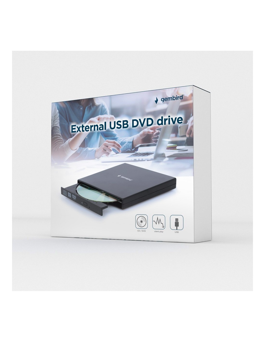 LECTOR / GRABADOR EXTERNO DE CD / DVD CON INTERFAZ USB GEMBIRD