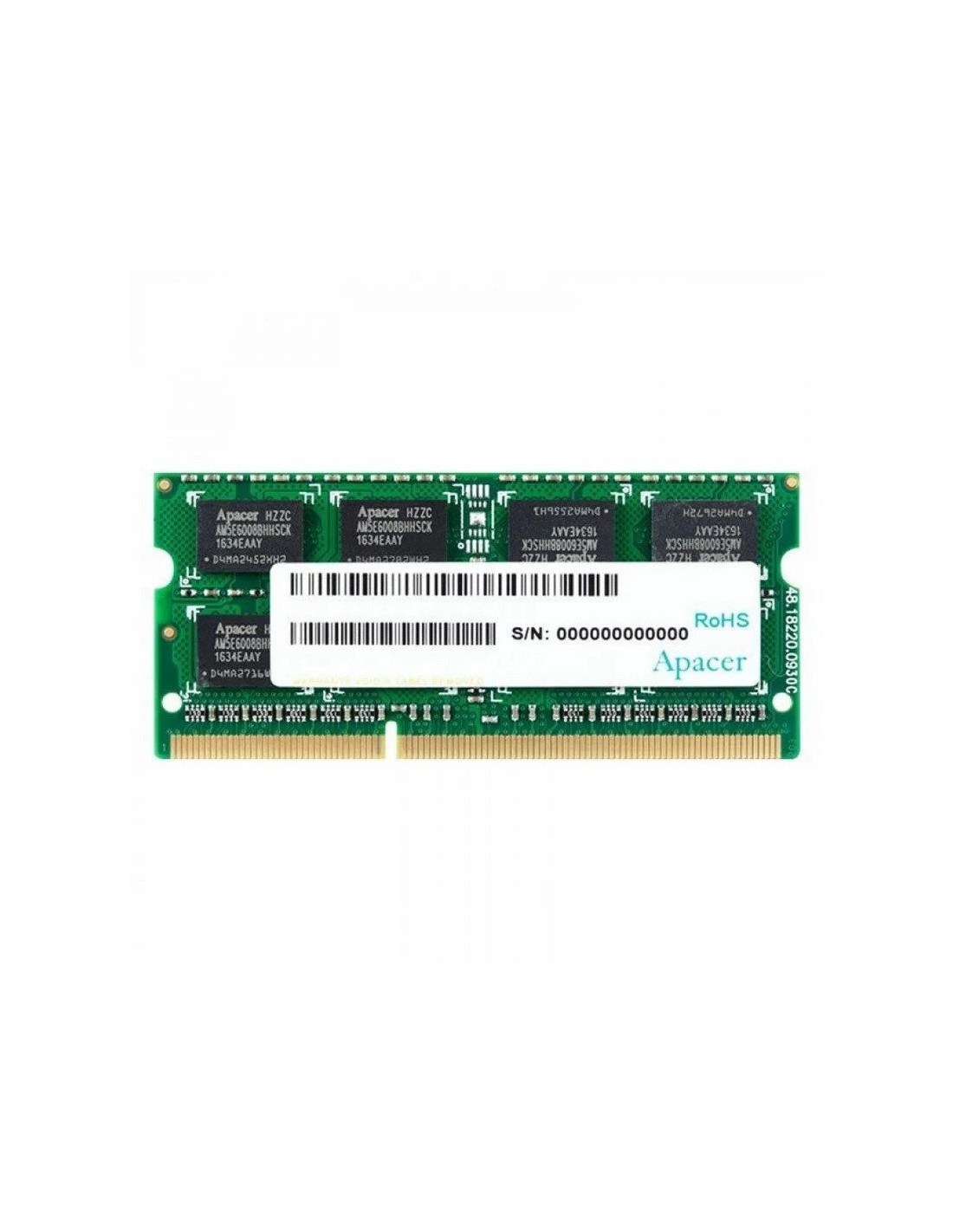 MEMORIA SODIMM 8GB APACER DDR3 1333MHZ - 1600MHZ 1.35V