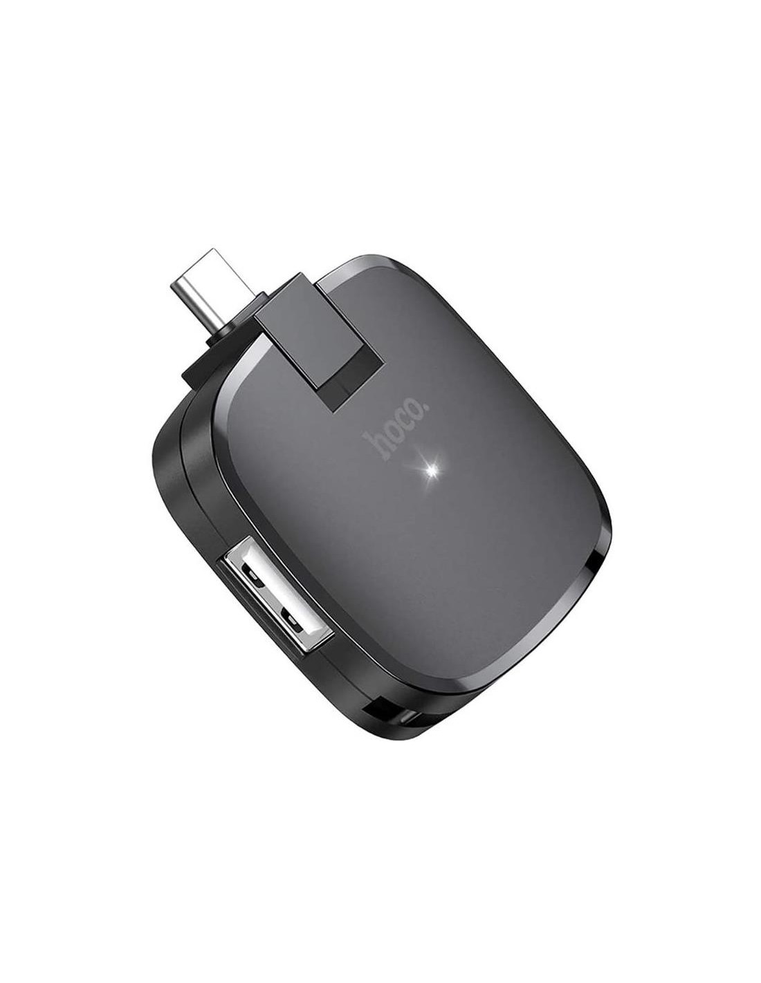 Hoco HB11 Hub Type-C con 3 puertos USB Negro