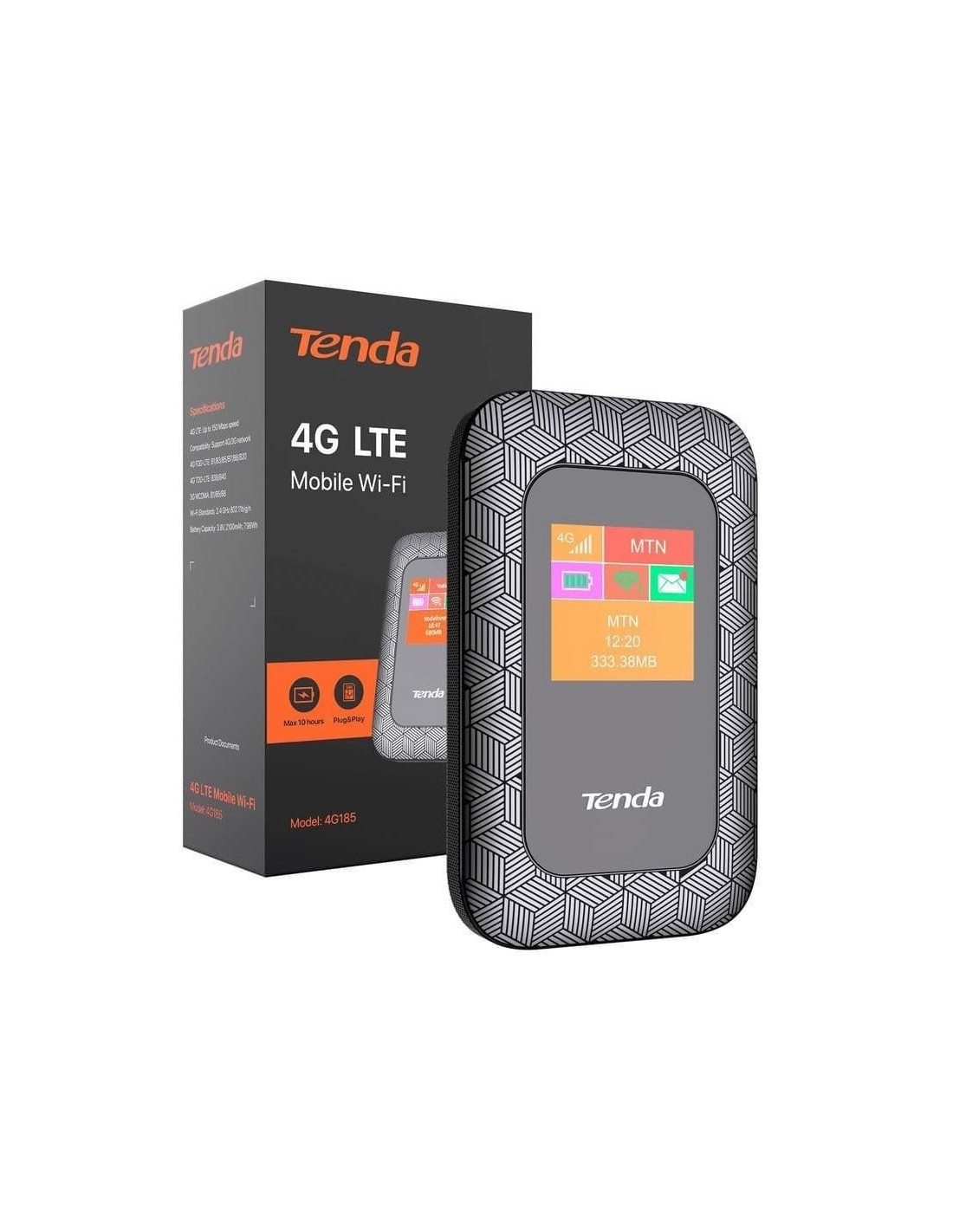 WIRELESS ROUTER PORTABLE TENDA WIFI 4G LTE 150MBPS V4.0 CON PANTALLA