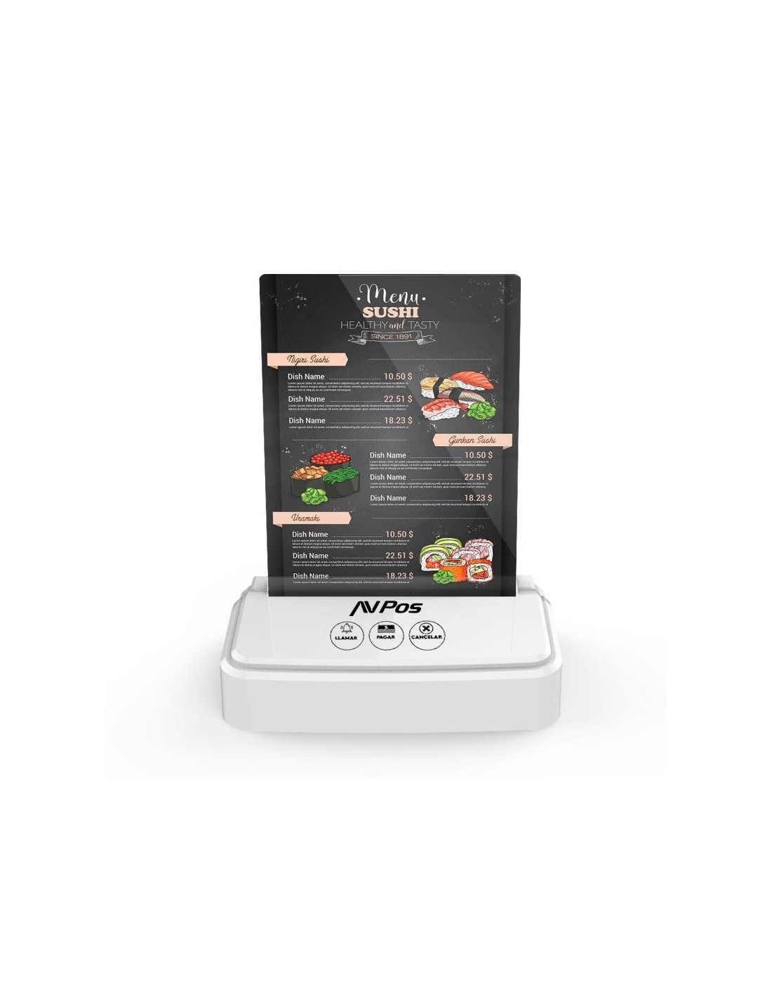 AVISADOR DE CAMAREROS AVPOS 3 FUNCIONES SOPORTE PUBLICITARIO