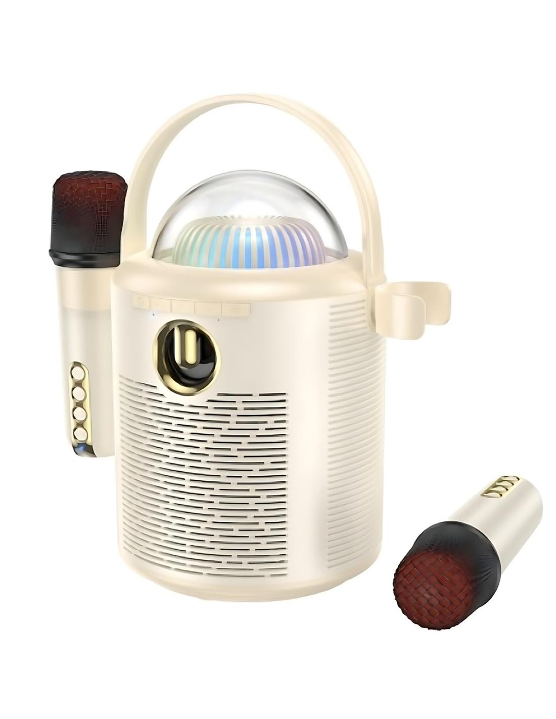 Hoco BS59 Altavoz Bluetooth Karaoke con 2 Micros Beige