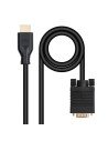 Nanocable Cable conversor VGA/M a HDMI/M, Negro, 1.8m