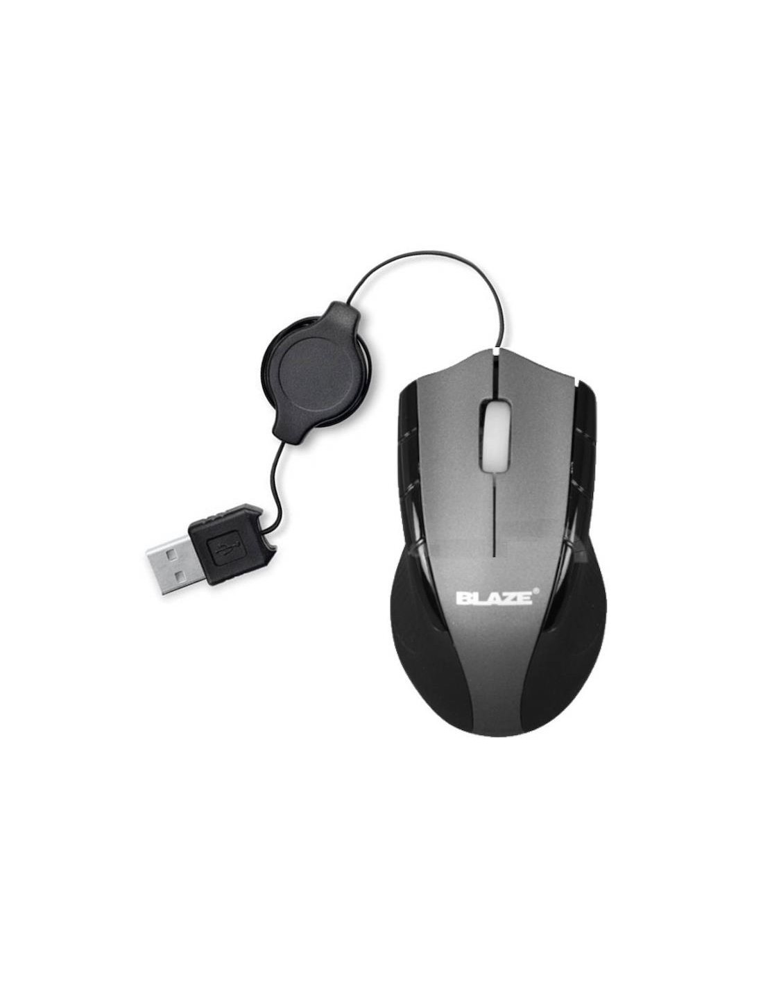 Ratón Blaze M-2051 para portátiles con Cable Retráctil