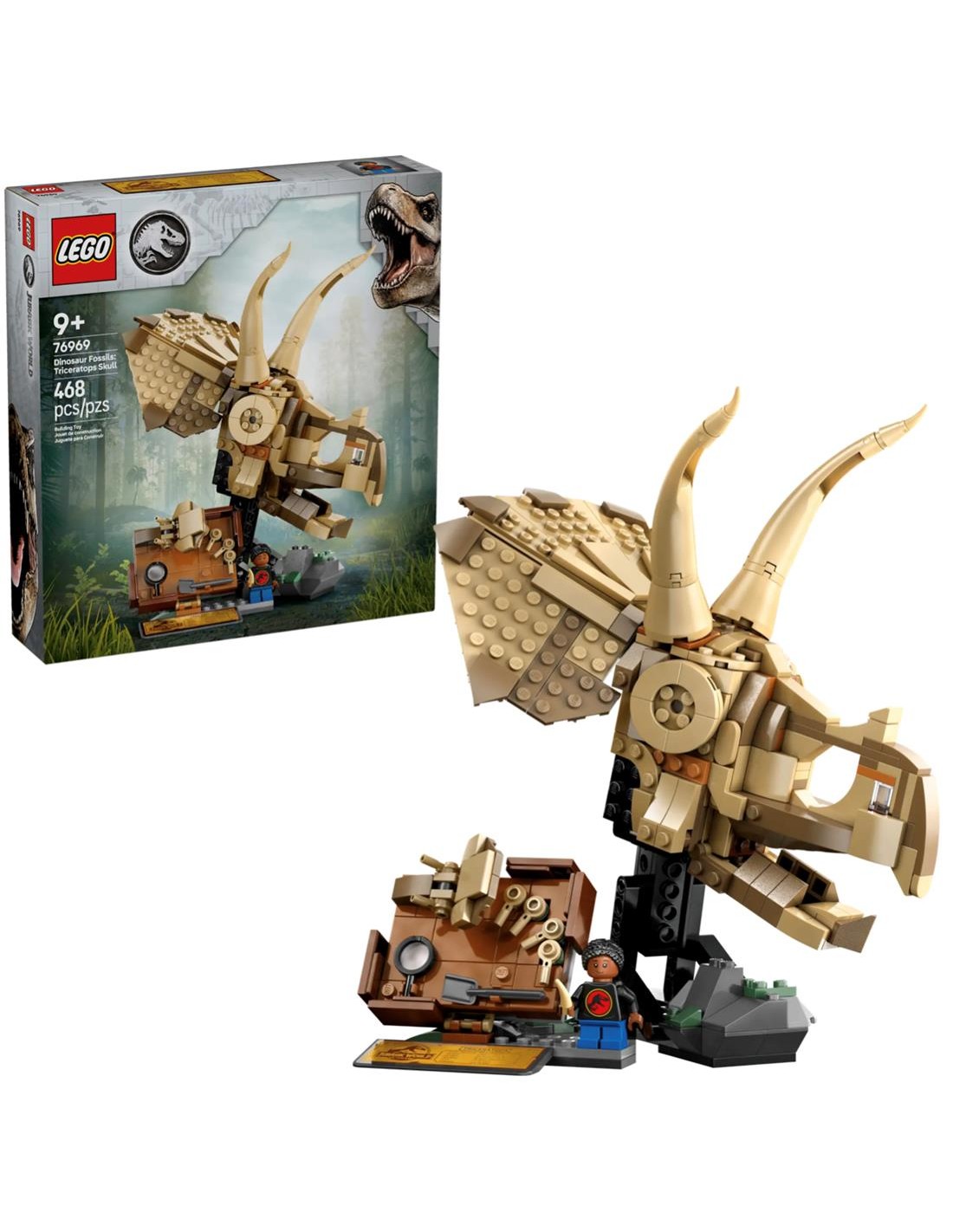 LEGO 76969 Fósiles de Dinosaurio: Cráneo de Triceratops