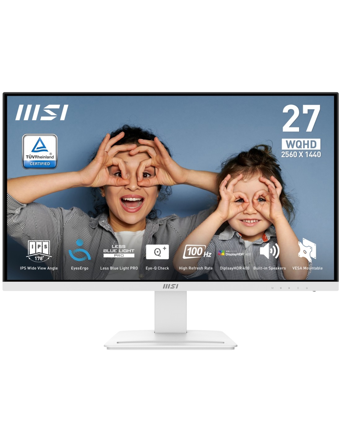 MSI Pro MP273QW E2 pantalla para PC 68,6 cm (27") 2560 x 1440 Pixeles Wide Quad HD Blanco