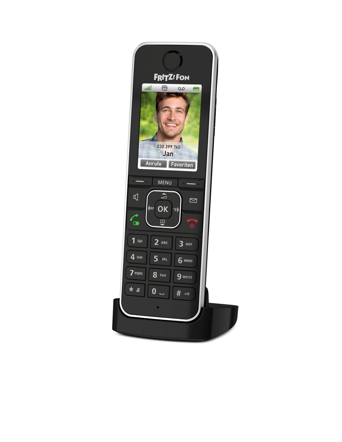 FRITZ!Fon C6 TelÃ©fono DECT Identificador de llamadas Negro