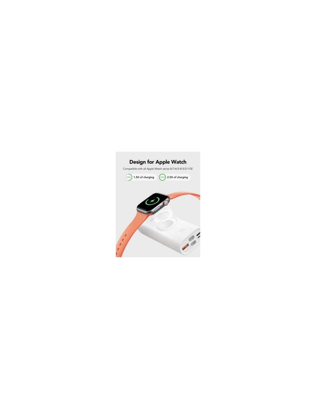 VEGER MagFan VG-W1162S 10000mAh powerbank PD20W Magnetic Wireless charging for iWatch