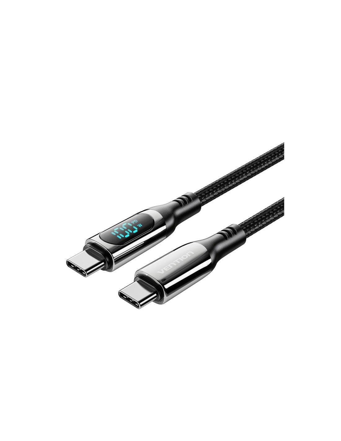 Vention Cable USB 2.0 Tipo-C 5A 100W TAYBAV/ USB Tipo-C Macho - USB Tipo-C Macho/ 1.2m/ con Pantalla