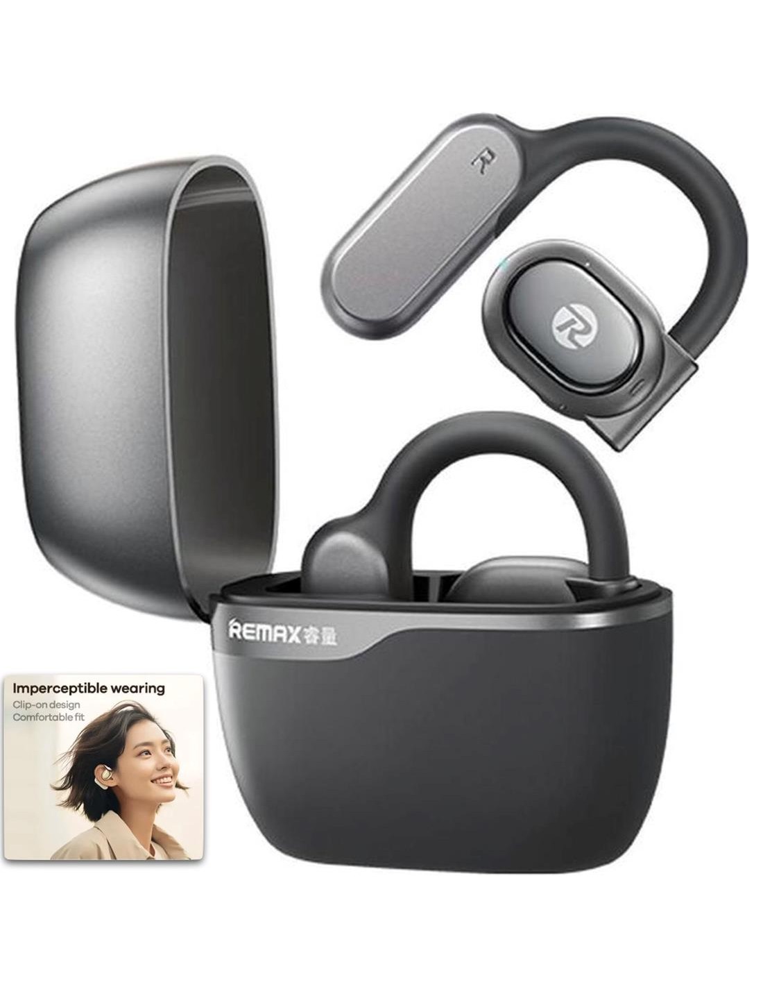 Remax P1 Auricular Bluetooth TWS de ConducciÃ³n Aerea Negro