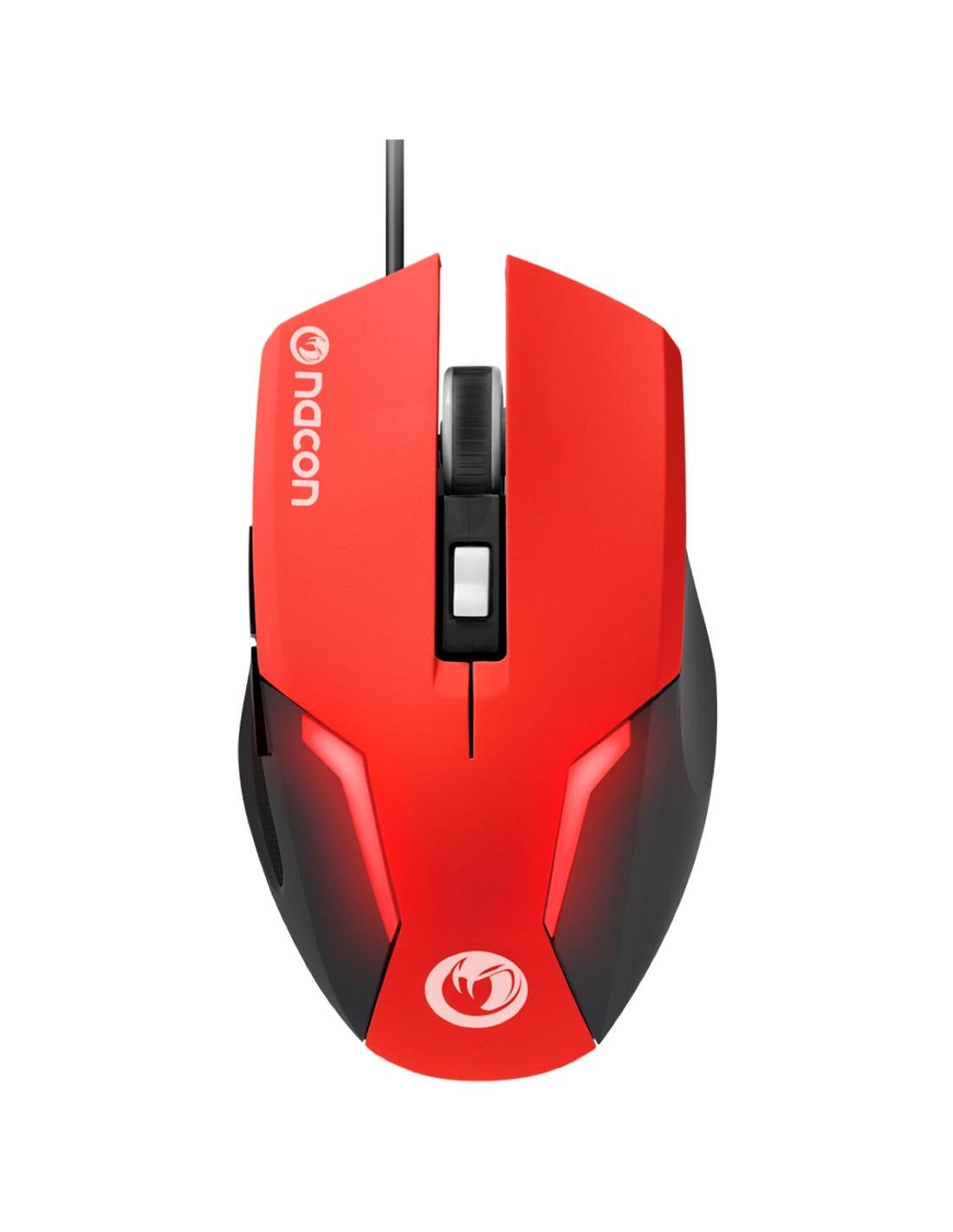 Nacon Raton Gaming con sensor de 800 a 2400 PPP Rojo (PCGM-105RED)