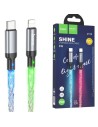 Cable USB-C a Lightning 1 metro 20W Hoco U112 Colores Luminoso