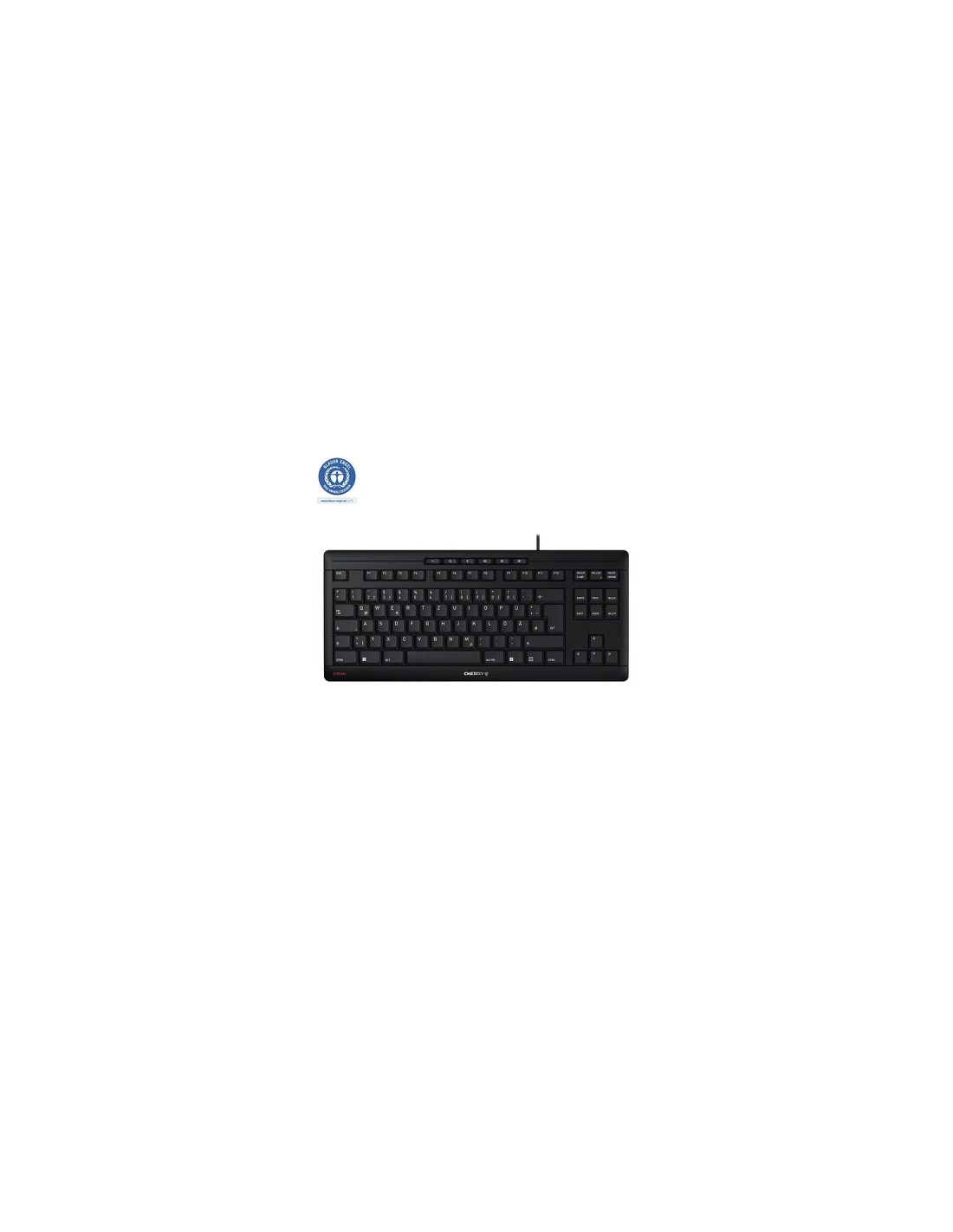 CHERRY STREAM KEYBOARD TKL teclado Universal USB AZERTY FrancÃ©s Negro