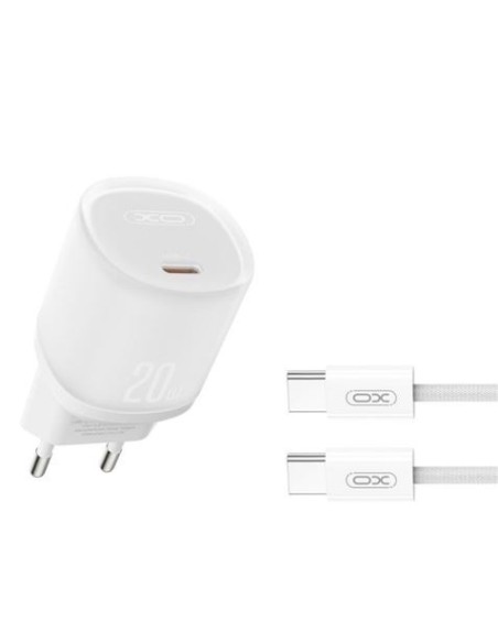 CARGADOR RÁPIDO USB-C 20W CON CABLE TIPO C