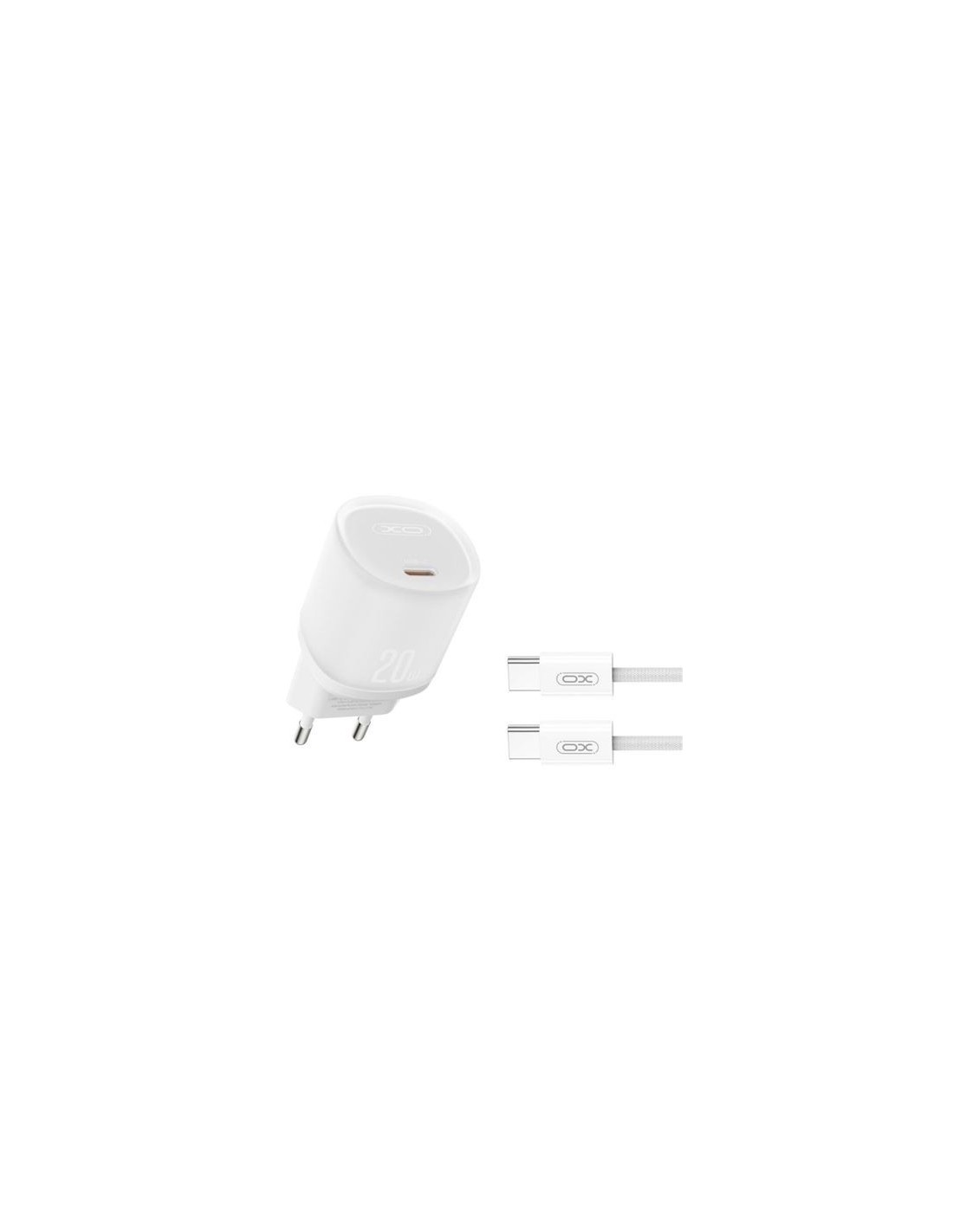 CARGADOR RÁPIDO USB-C 20W CON CABLE TIPO C