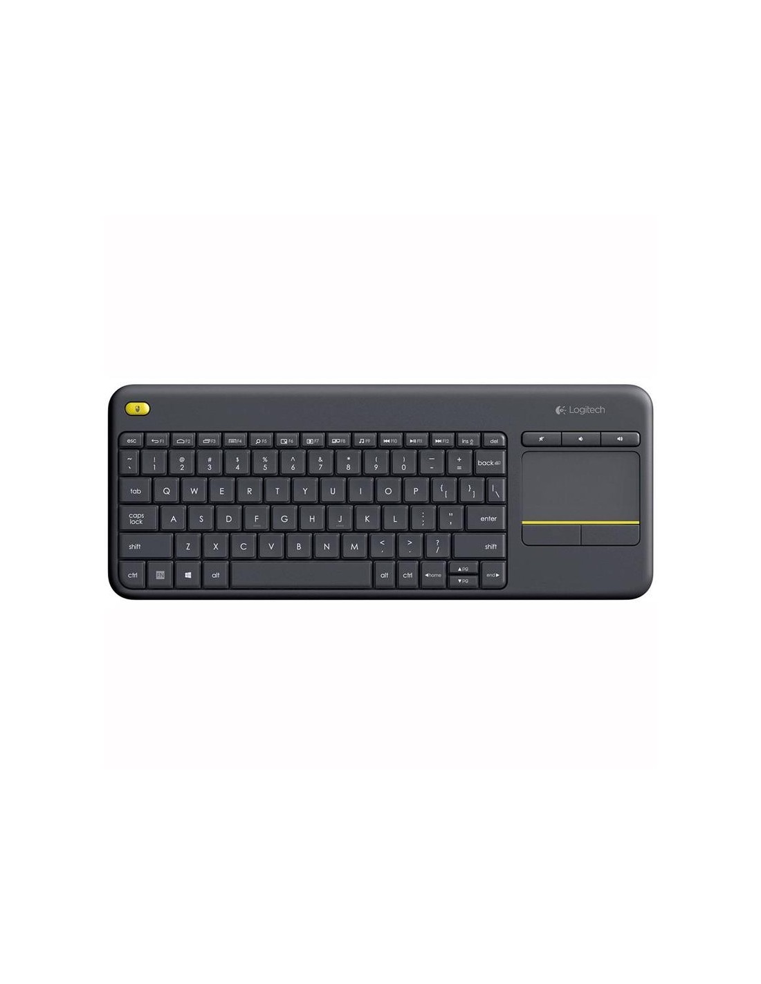 TECLADO LOGITECH K400 RF WIRELESS TOUCHPAD BLACK
