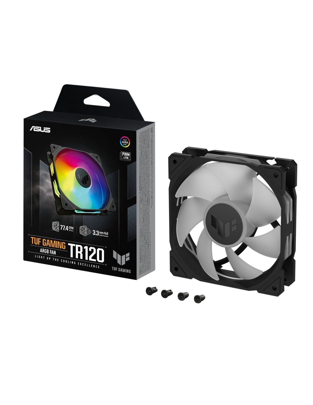 ASUS TUF Gaming TR120 ARGB Fan - Single Pack Carcasa del ordenador Ventilador 12 cm Negro