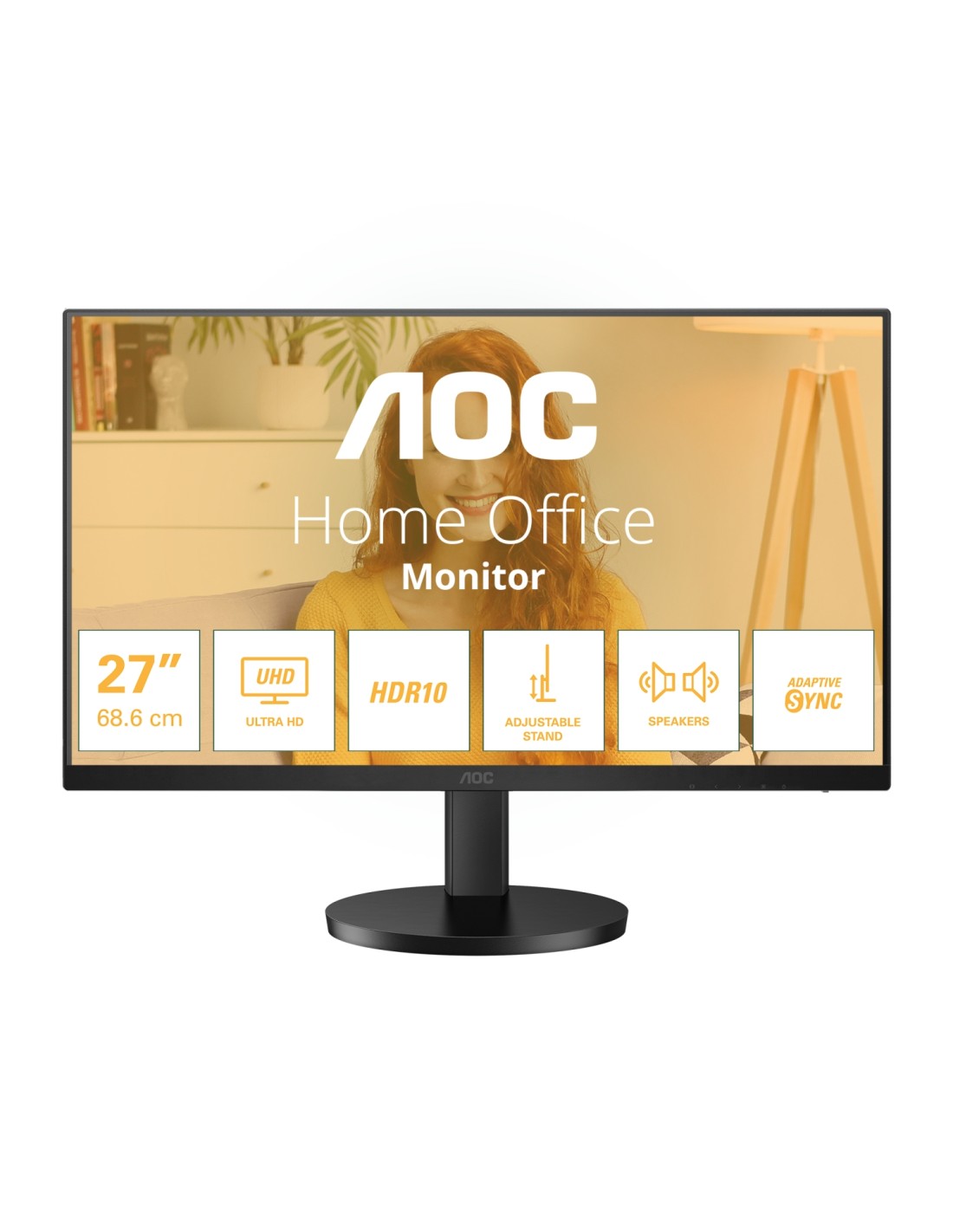AOC U27B3AF pantalla para PC 68,6 cm (27") 3840 x 2160 Pixeles 4K Ultra HD LED Negro