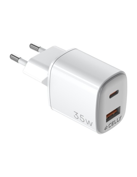 Celly UPTC1USB1USBC35 cargador de dispositivo móvil Universal Blanco Corriente alterna Carga rápida Interior