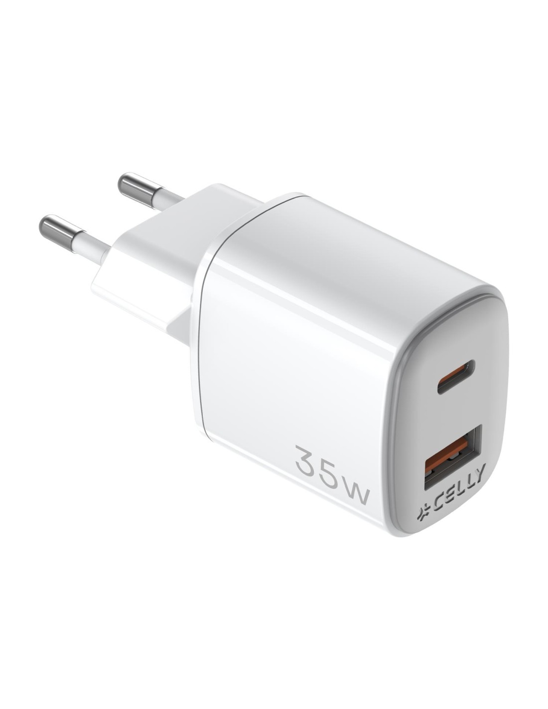 Celly UPTC1USB1USBC35 cargador de dispositivo mÃ³vil Universal Blanco Corriente alterna Carga rÃ¡pida Interior