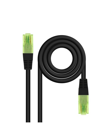 Nanocable Cable de Red Latiguillo RJ45 CAT.6 UTP AWG26 CCA, Negro, 30 cm