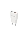 Nanocable Cargador USB-C/PD 20W + USB-A/QC 20W, Blanco