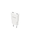 Nanocable Cargador 2xUSB-C/PD 20W, Blanco