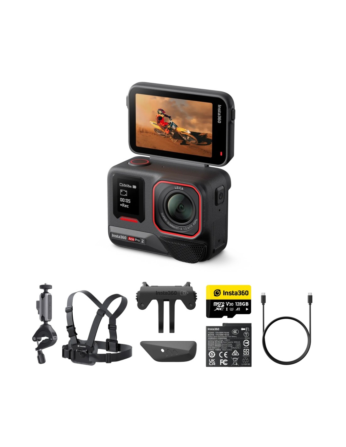 Insta360 Ace Pro 2 cÃ¡mara para deporte de acciÃ³n 50 MP 8K Ultra HD 25,4 / 1,3 mm (1 / 1.3") Wifi 177,7 g