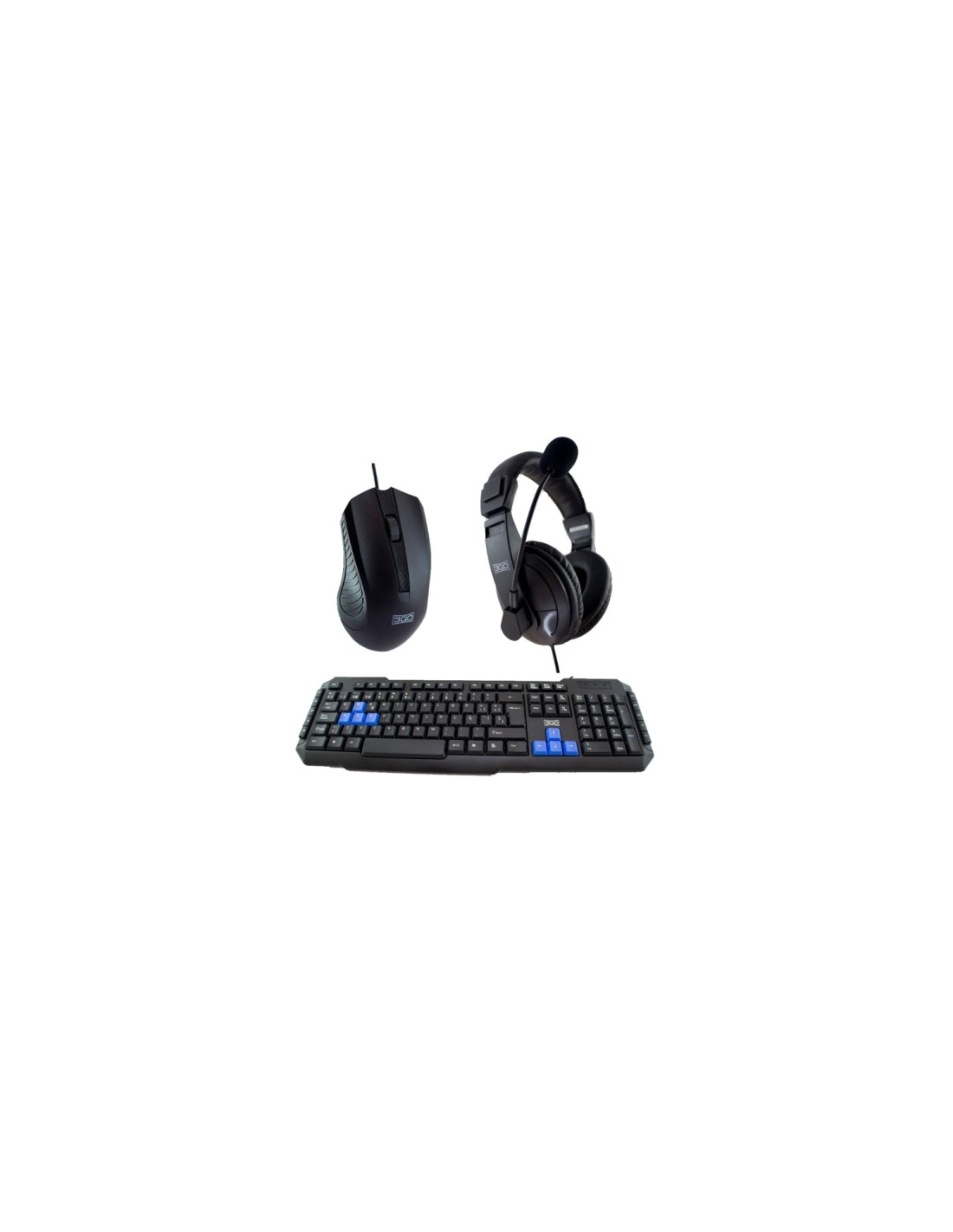 3GO COMBODRILEH2 teclado RatÃ³n incluido Juego USB QWERTY Negro