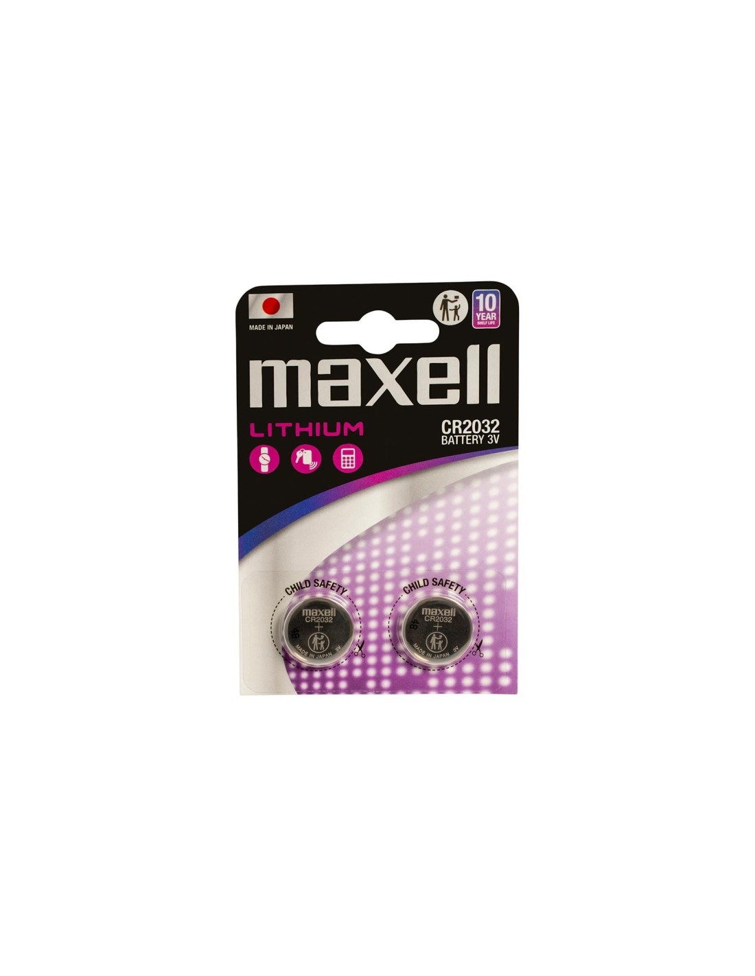 Maxell 12238500 pila domÃ©stica BaterÃ­a de un solo uso CR2032 Lithium-Manganese Dioxide (LiMnO2)