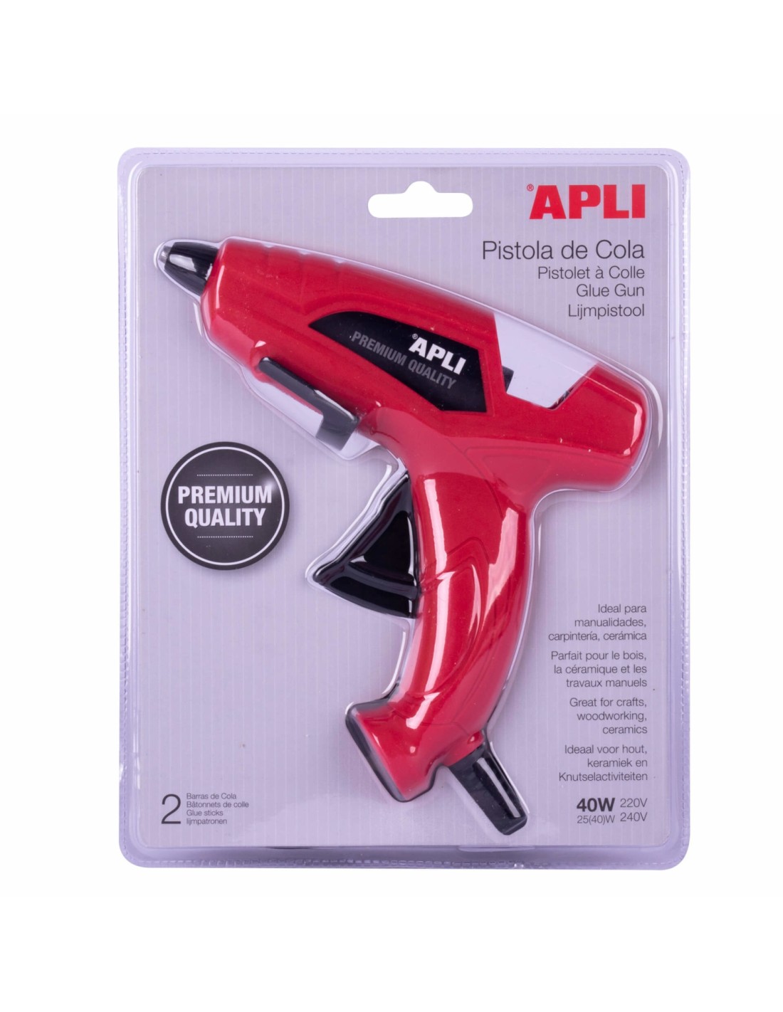 APLI 13942 pistola y lÃ¡piz de silicona caliente