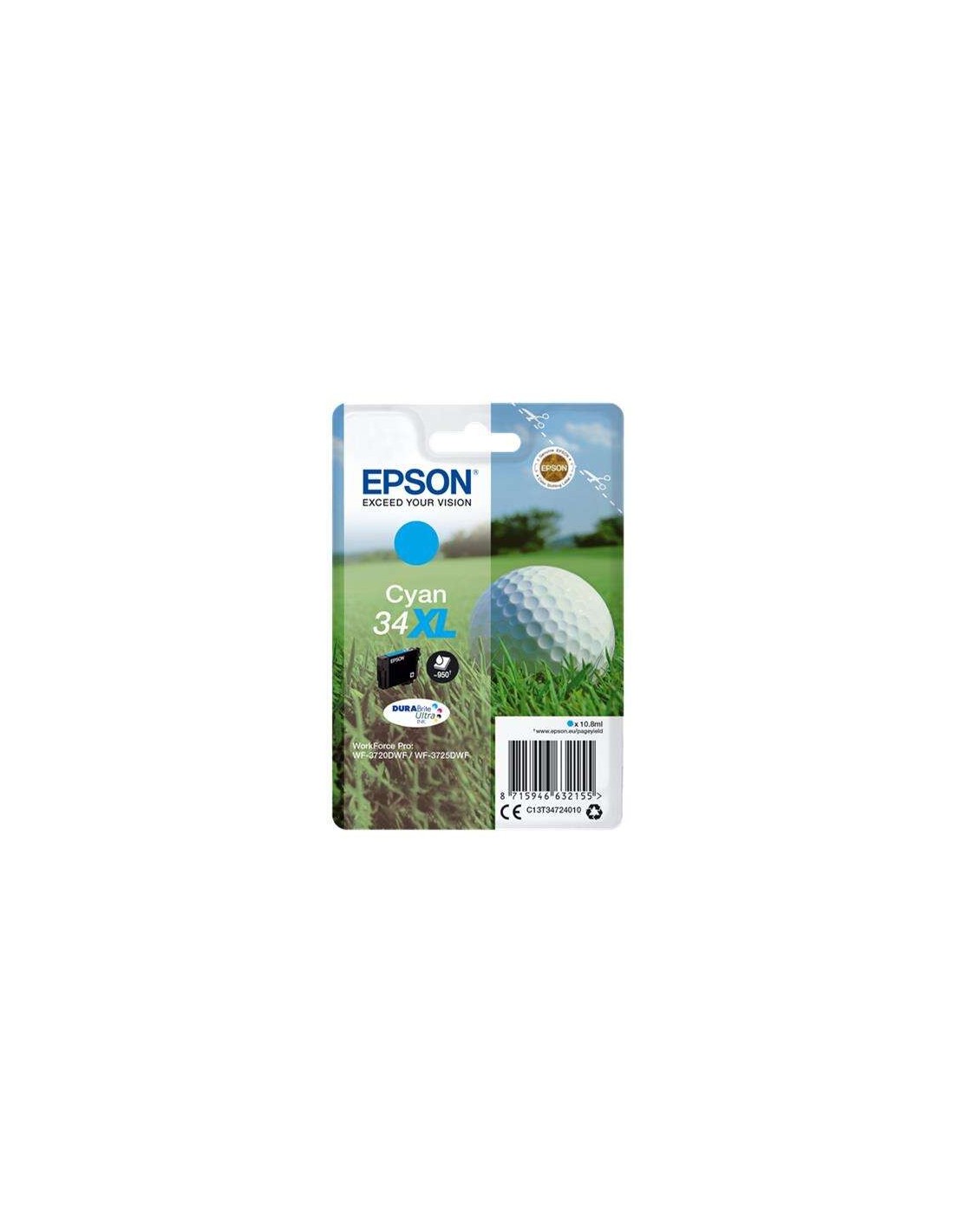 TINTA EPSON C13T34724010 CYAN 34XL DURABRITE ULTRA T3472